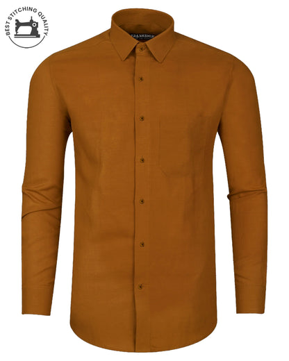 Premium Mustard I Formal Shirt I Regular Fit I Cotton Shirt