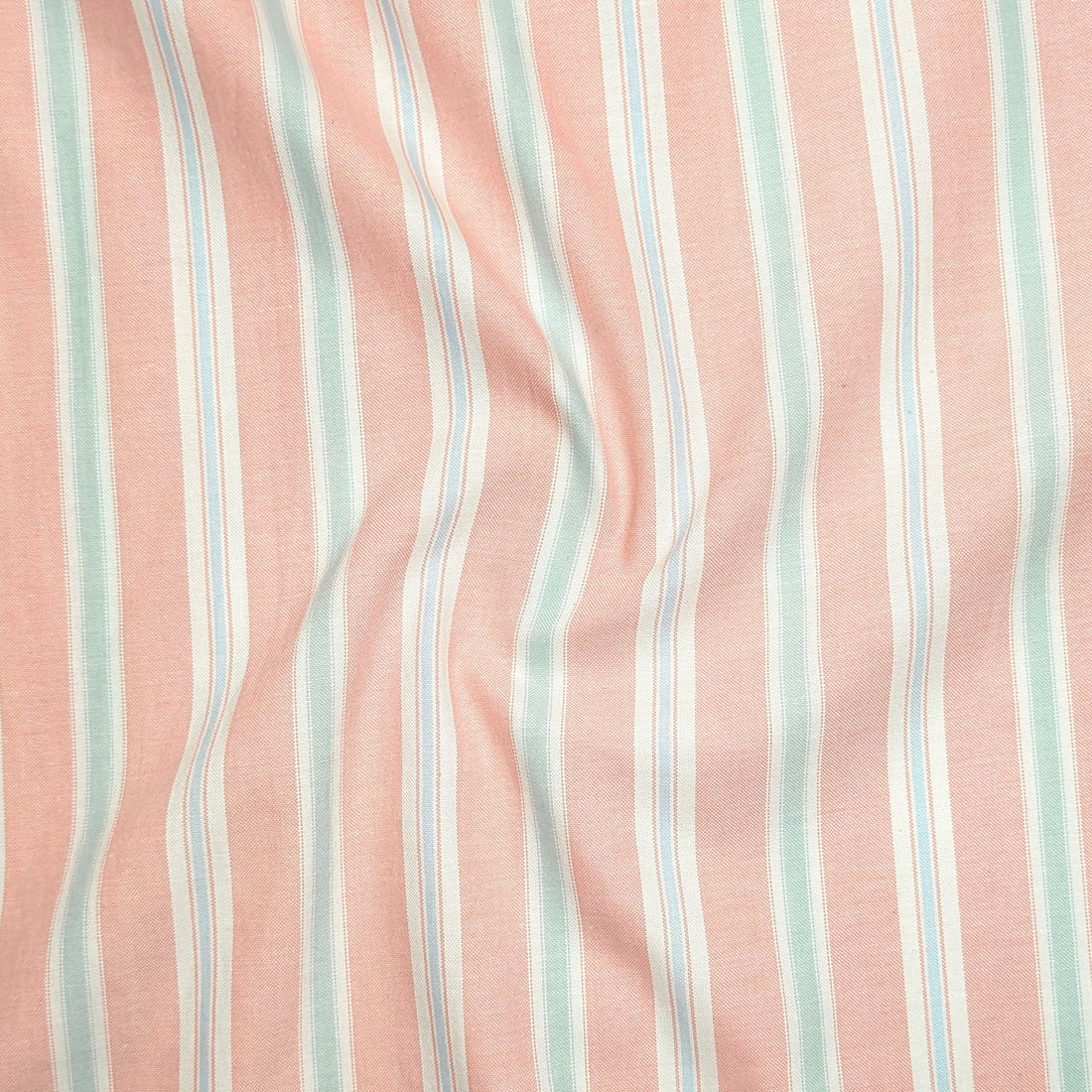 Rose Mist Oxford Stripe Cotton Shirt For Men