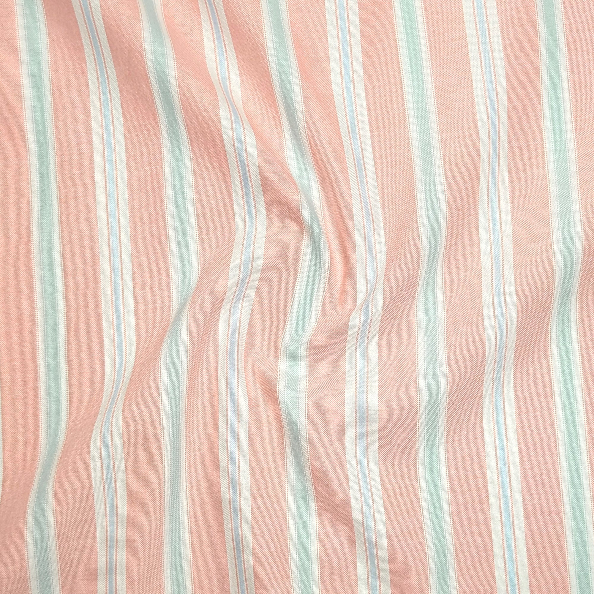 Rose Mist Oxford Stripe Cotton Shirt For Men