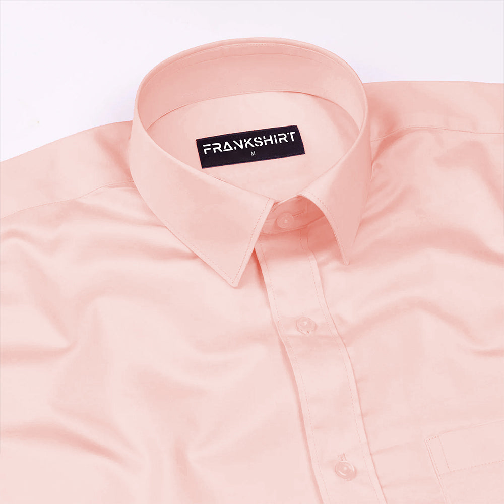 300GSM Premium Satin Shirt Combo for Men (Pink & Crimson Red)