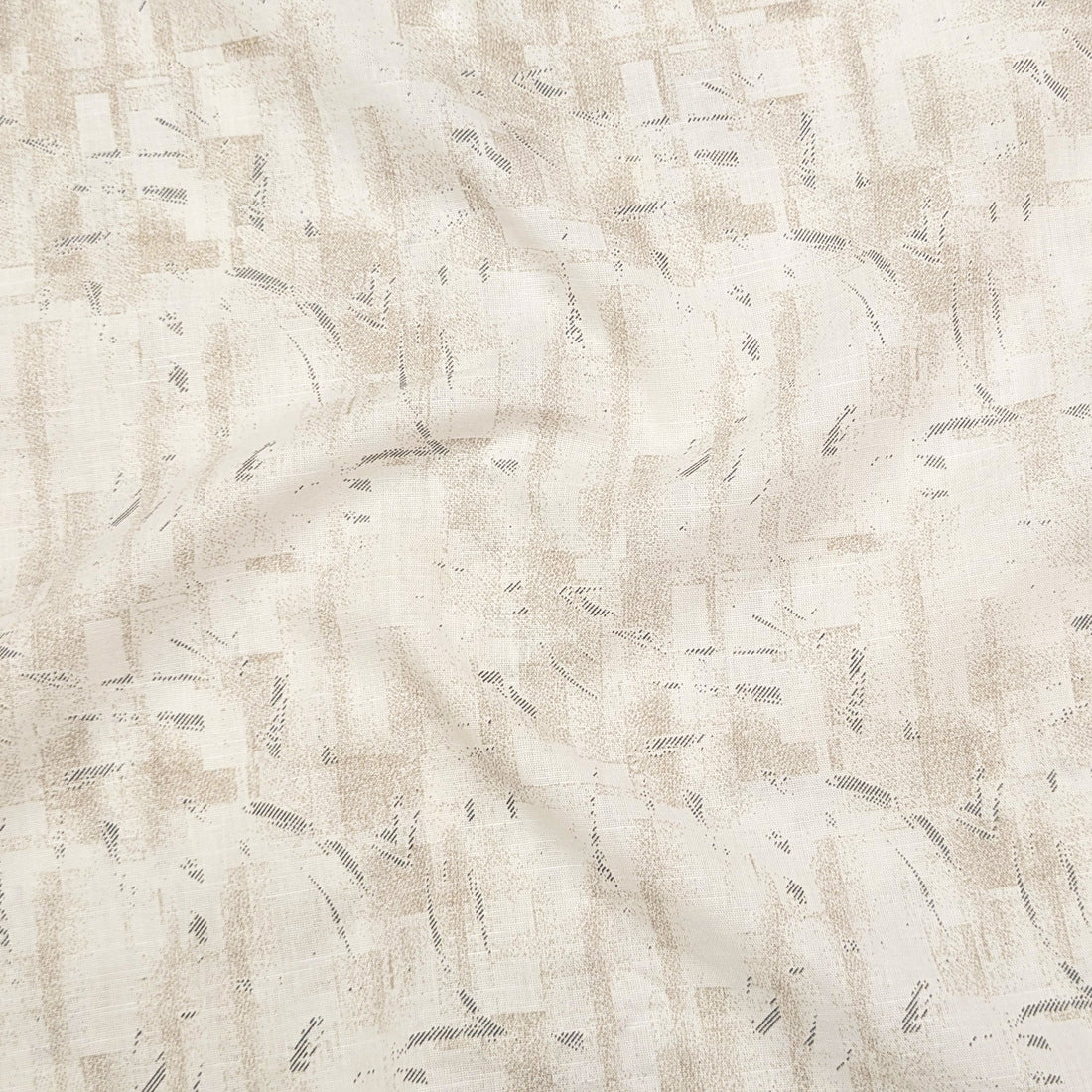 Sandstone Abstract Linen Shirt For Men