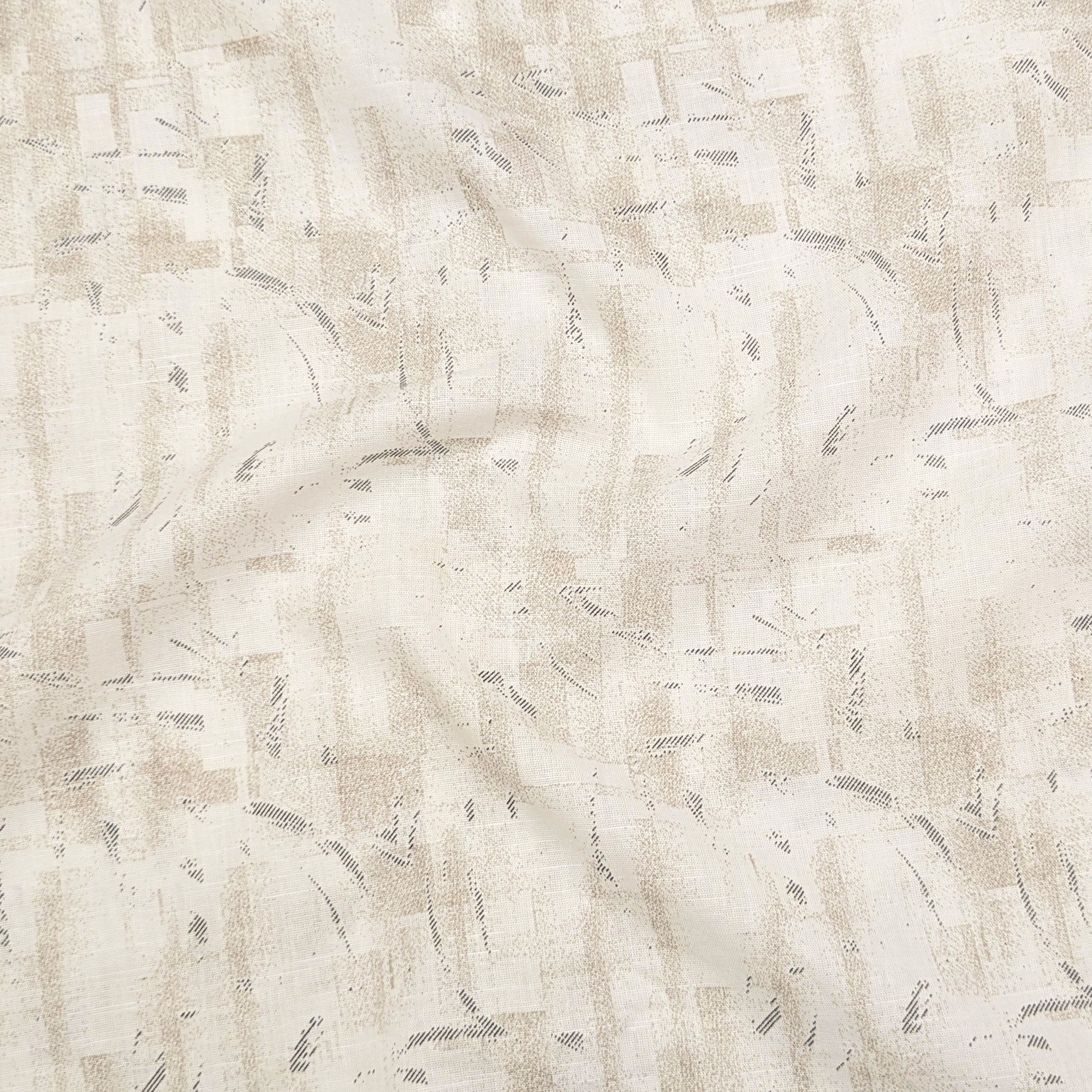 Sandstone Abstract Linen Shirt For Men