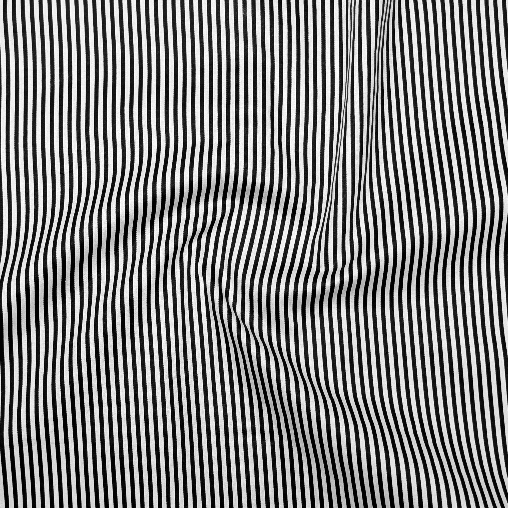 Black Stripes Satin Shirt for Men