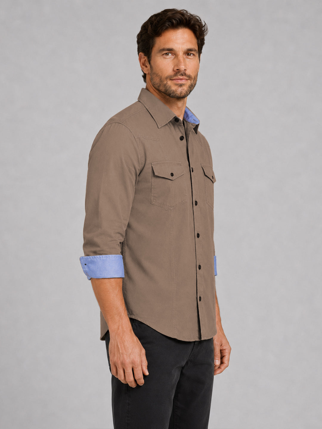 Cargo Style Khaki Shirt