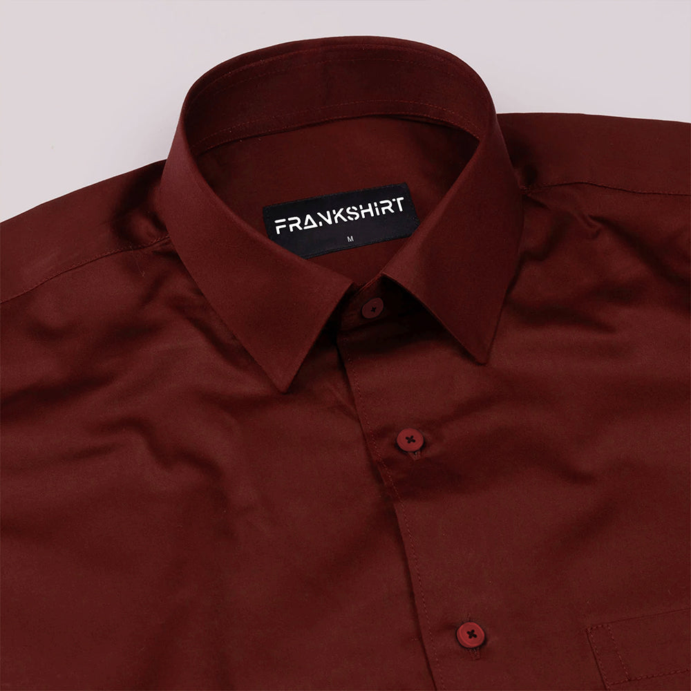 300GSM Premium Satin Shirt Combo for Men (Pink & Crimson Red)