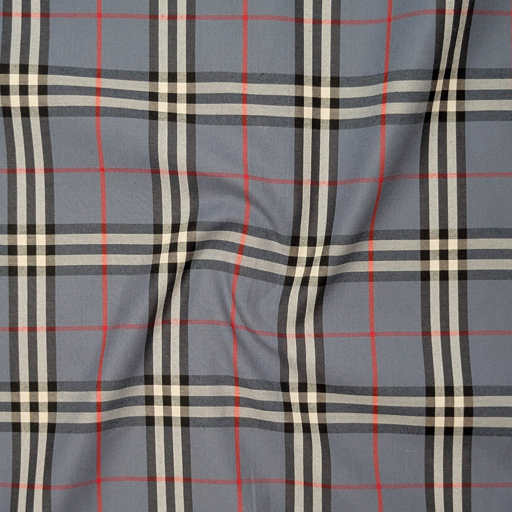 Denim Tartan Check Cotton Shirt For Men
