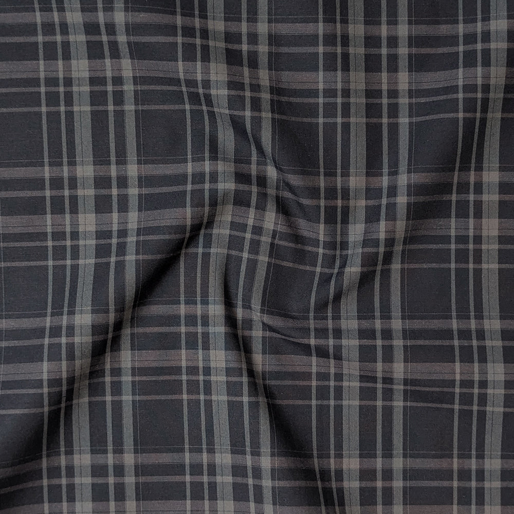 Navy Tartan Check Cotton Shirt For Men