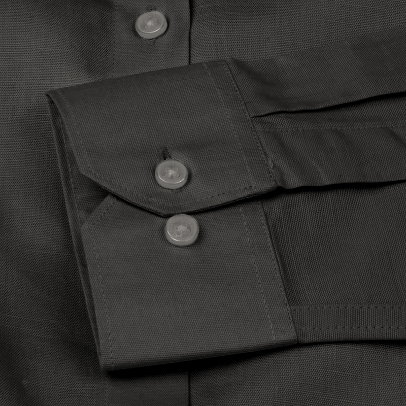 Dark Grey Solid Linen Shirt for Man