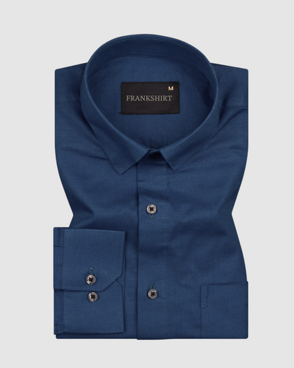 New Linen Shirt for Man (Navy Blue)