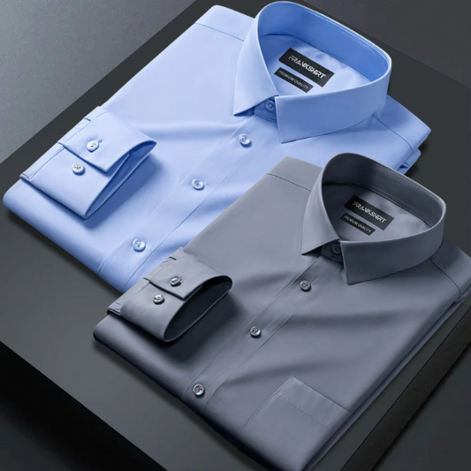 Pack of 2 Premium Satin Shirt for Man (Sky Blue and Dark Grey)
