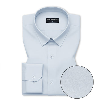 Ice Blue Oxford Cotton Shirt For Men