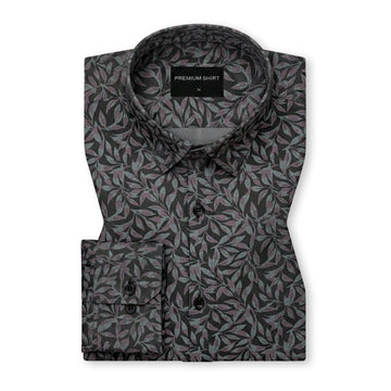 Pink Floral Print Party Wear Shirt for Men