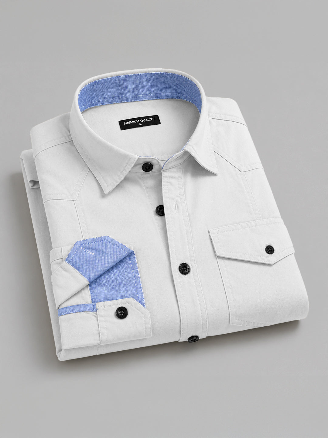 Cargo Style White Shirt