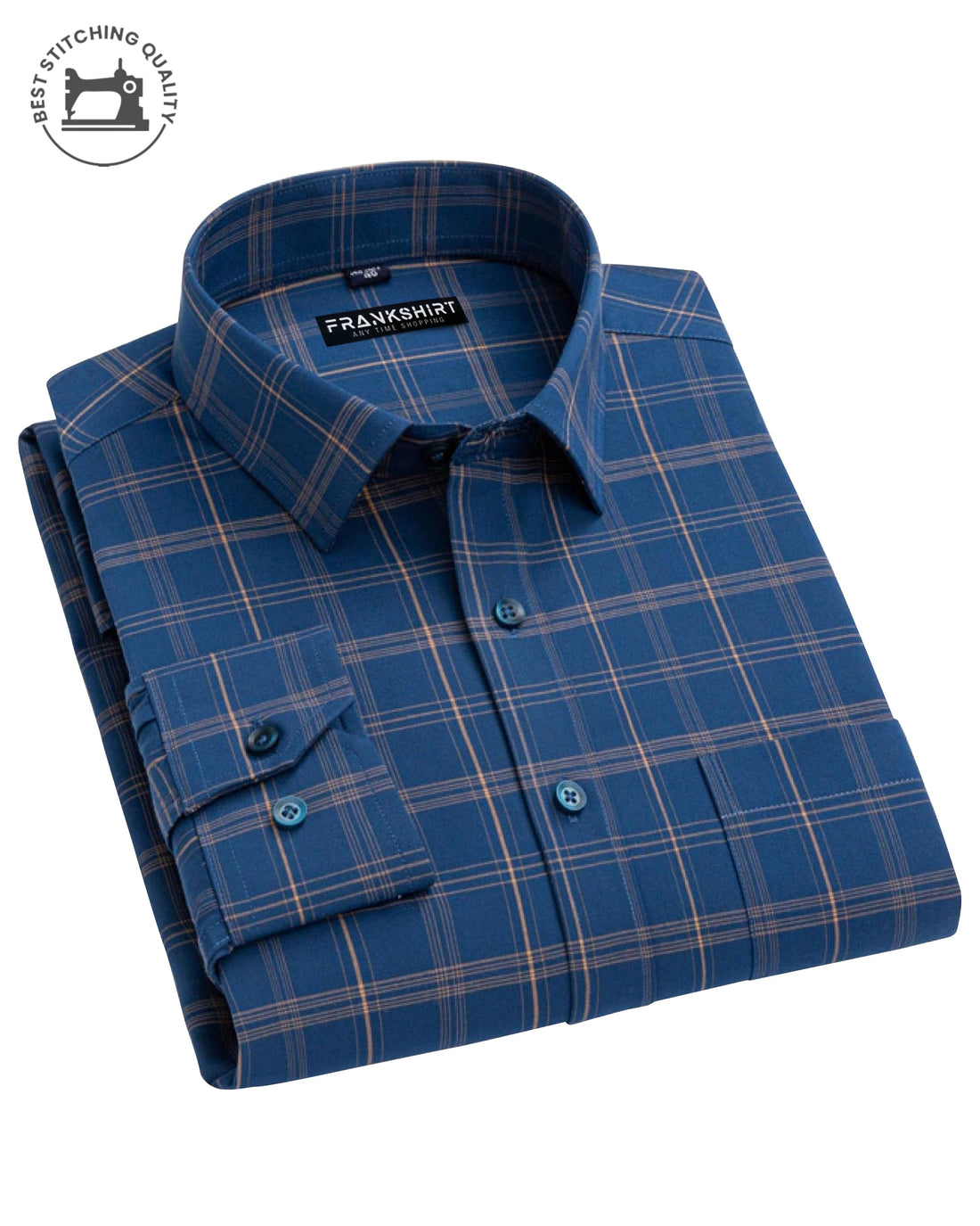 Green Golden Check I Regular Fit I 100% Cotton Shirt