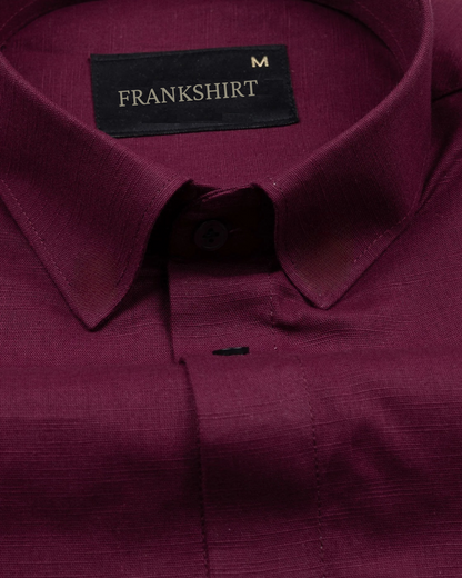 New Linen Shirt for Man (Maroon)