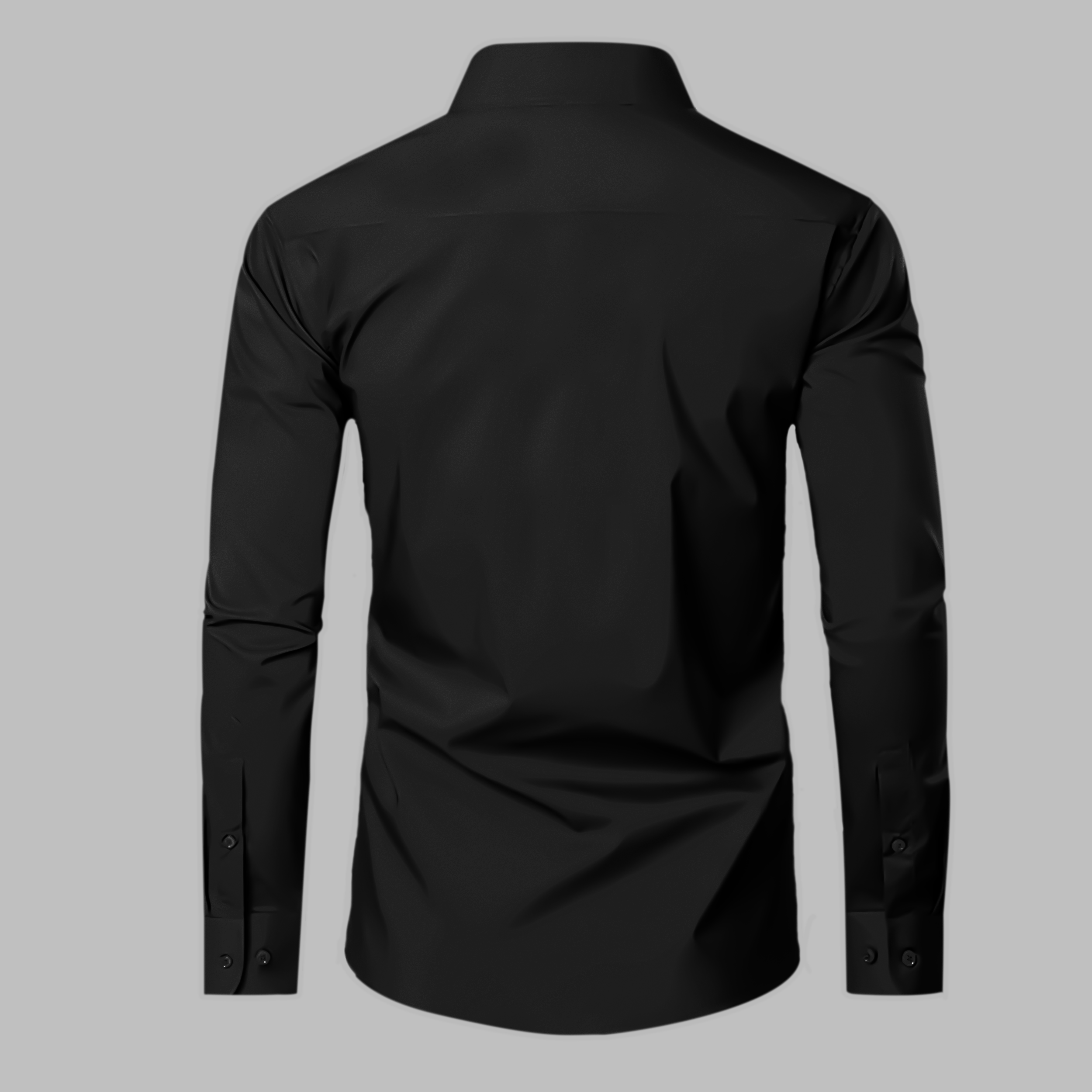 Premium Satin Solid Shirt for Man (Black)