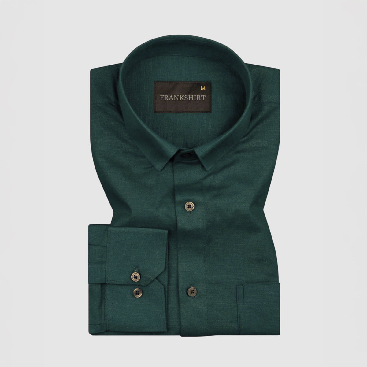 New Linen Shirt for Man (Bottle Green)