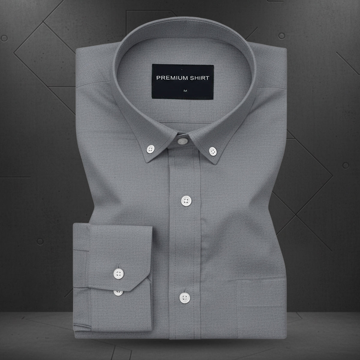 Pack of 2 Oxford Cotton Shirt For Men (Dark grey & Peach)