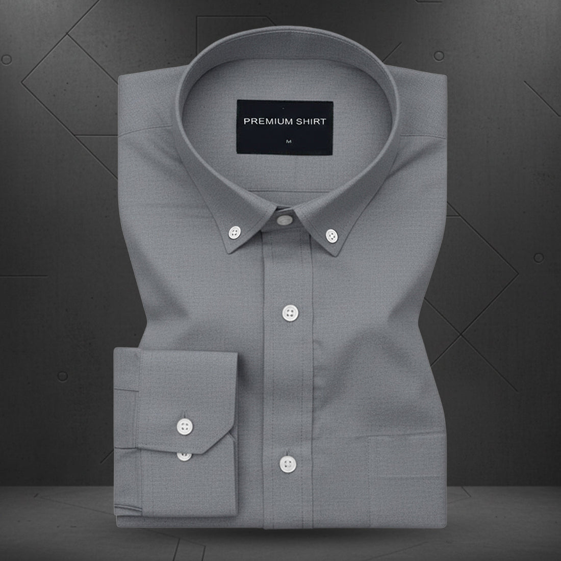 Pack of 2 Oxford Cotton Shirt For Men (Dark Grey & Green)