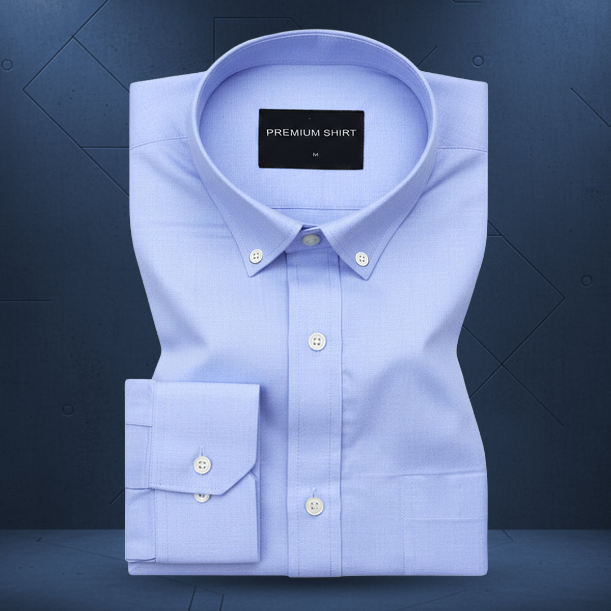 Pack of 2 Oxford Cotton Shirt For Men (Pink & Denim Blue)