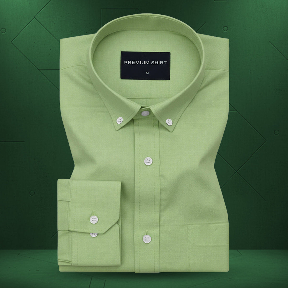 Pack of 2 Oxford Cotton Shirt For Men (Green & Denim Blue)