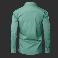 Premium Satin Solid Shirt with Red Stripe for Man (Green)