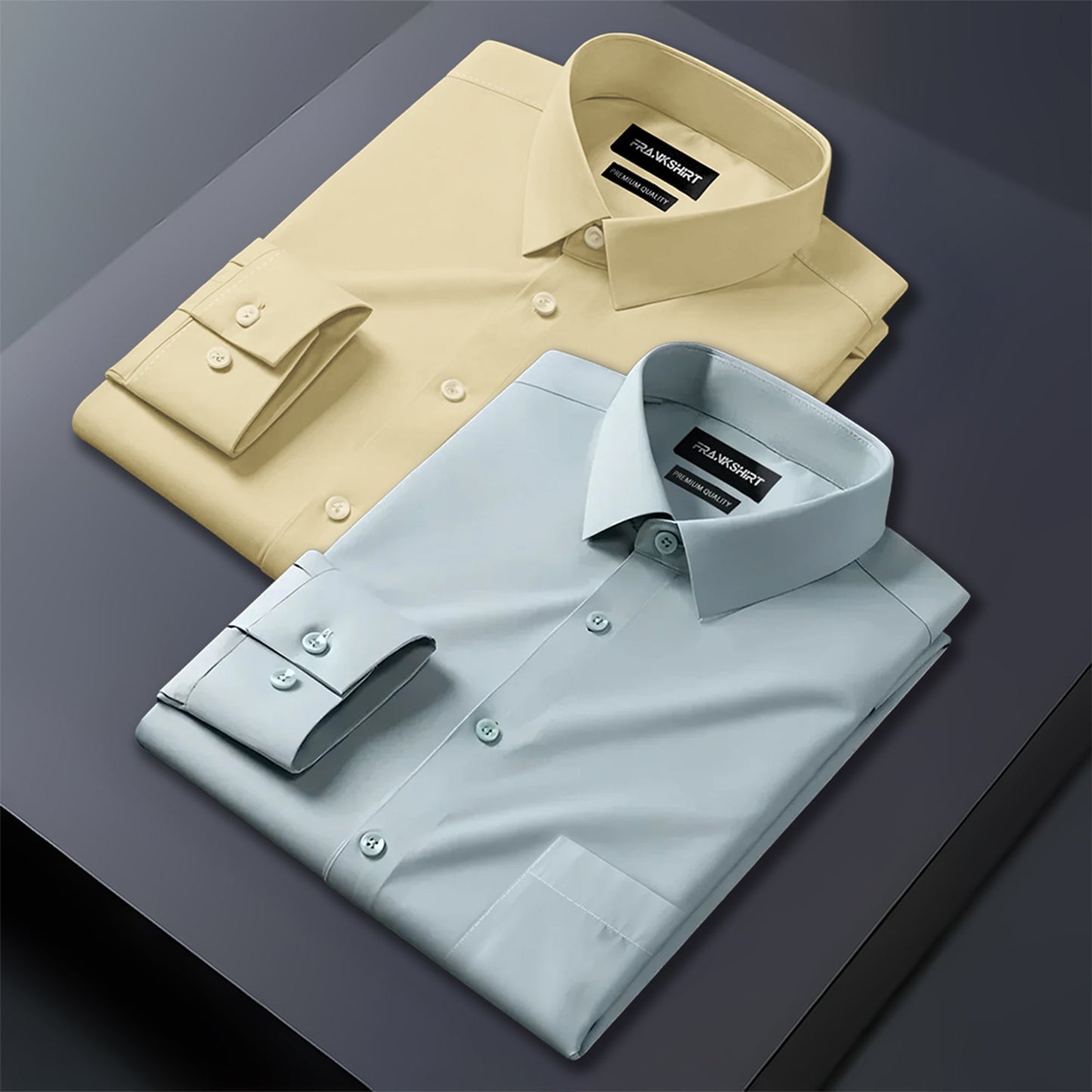 Pack of 2 Premium Cotton Shirt for Man (Lemon And Pista)