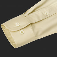 Premium Satin Solid Shirt with Black Stripe for Man (Lemon)