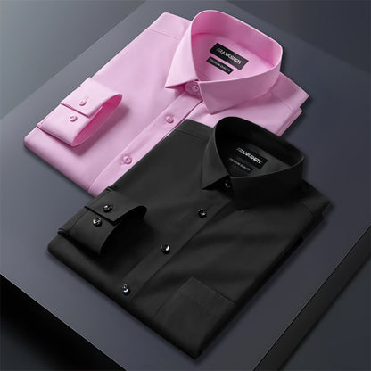 Pack of 2 Premium Cotton Shirt for Man (Light Pink And Black)