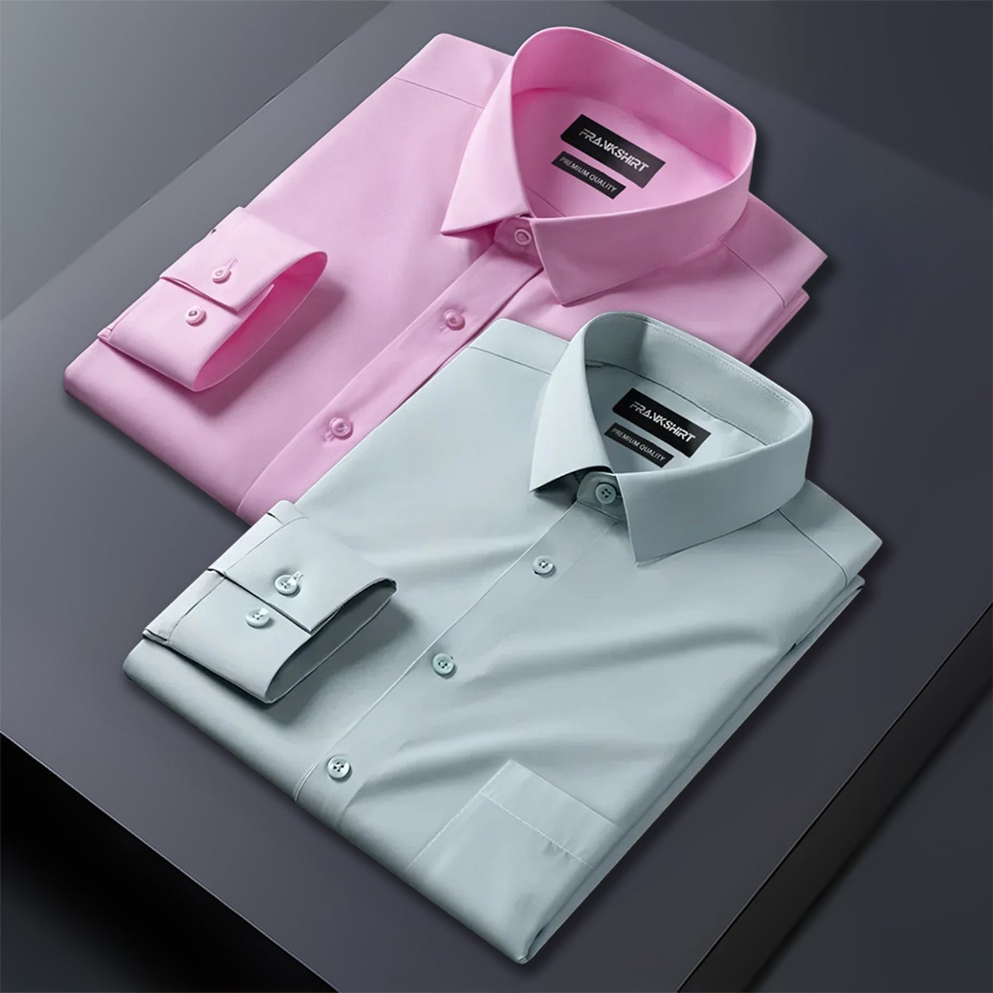 Pack of 2 Premium Cotton Shirt for Man (Light Pink And Pista)