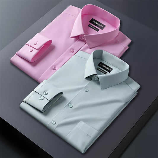 Pack of 2 Premium Cotton Shirt for Man (Light Pink And Pista)