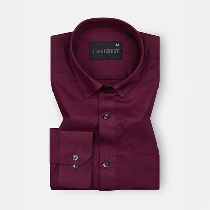 New Linen Shirt for Man (Maroon)
