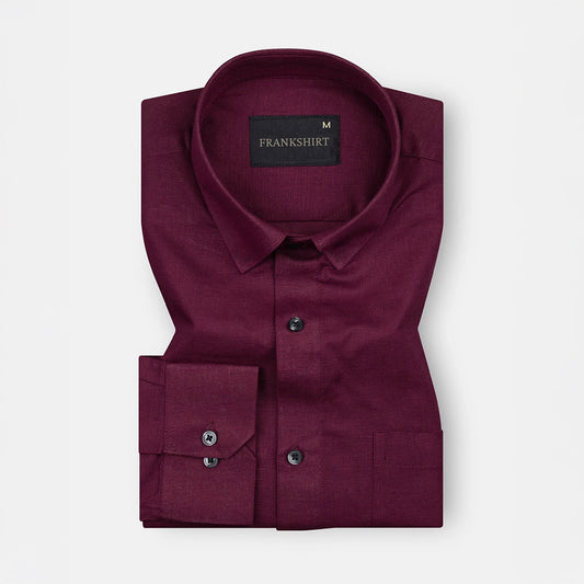 New Linen Shirt for Man (Maroon)