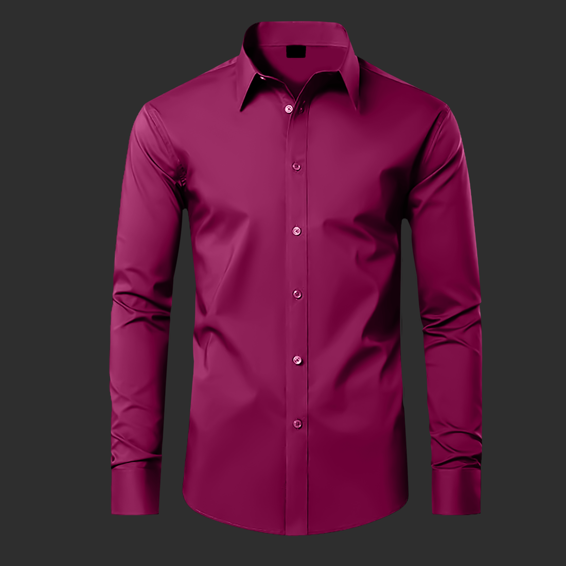 Premium Satin Solid Shirt for Man (Maroon)