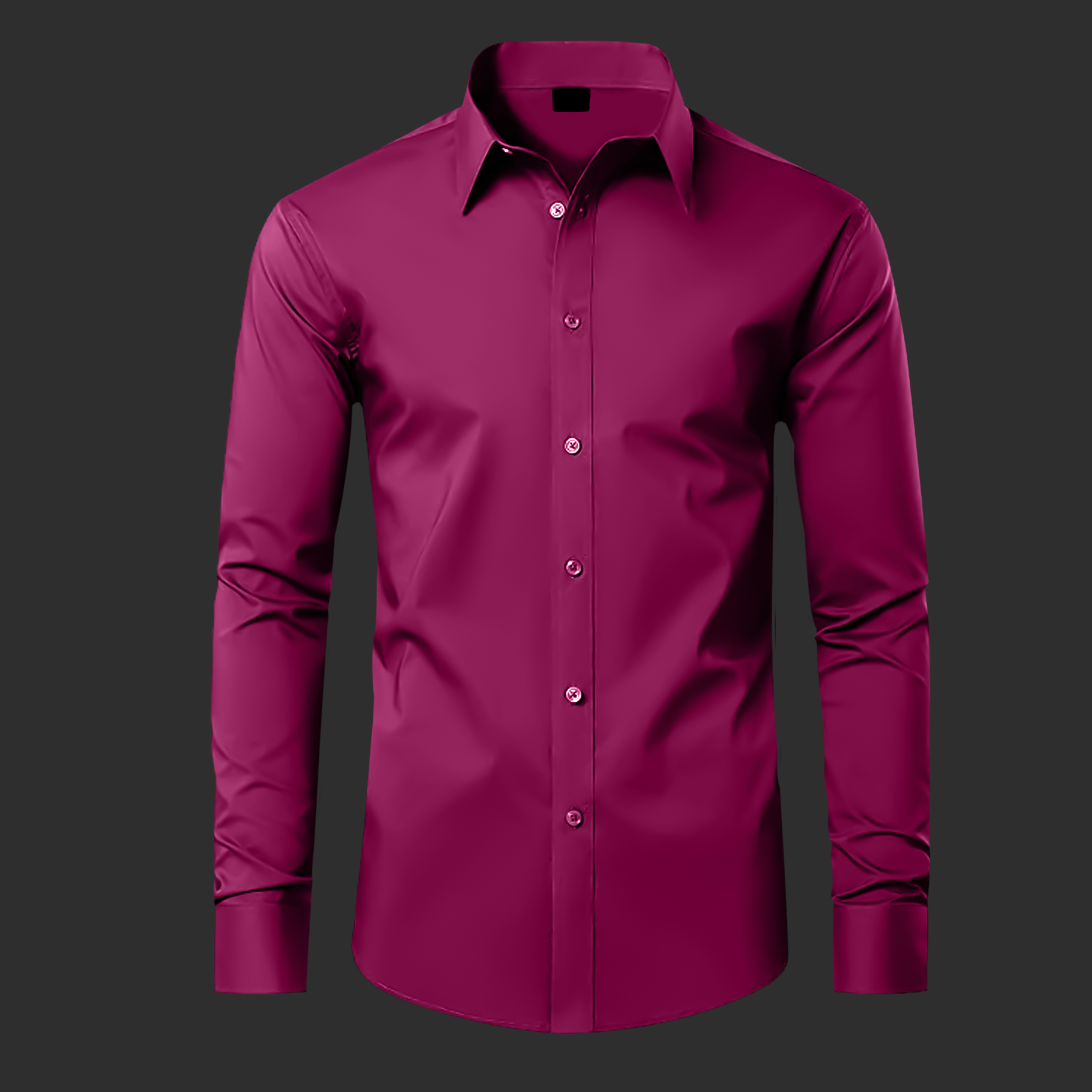 Premium Satin Solid Shirt for Man (Maroon)