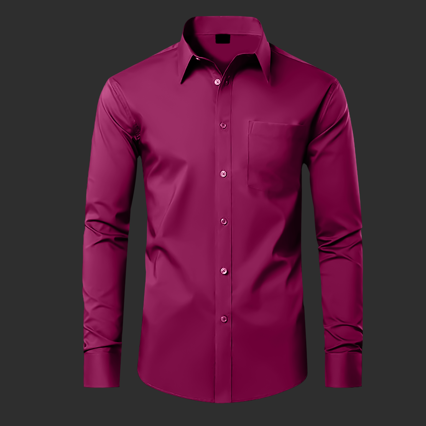 Premium Cotton Solid Shirt for Man (Maroon)