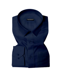 Pack of 2 Premium Cotton Shirt for Man (Navy Blue Check and Navy Blue)