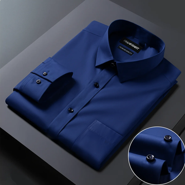 Premium Satin Solid Shirt for Man (Navy Blue)