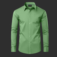 Premium Satin Solid Shirt with Navy Stripe for Man (New Pista)