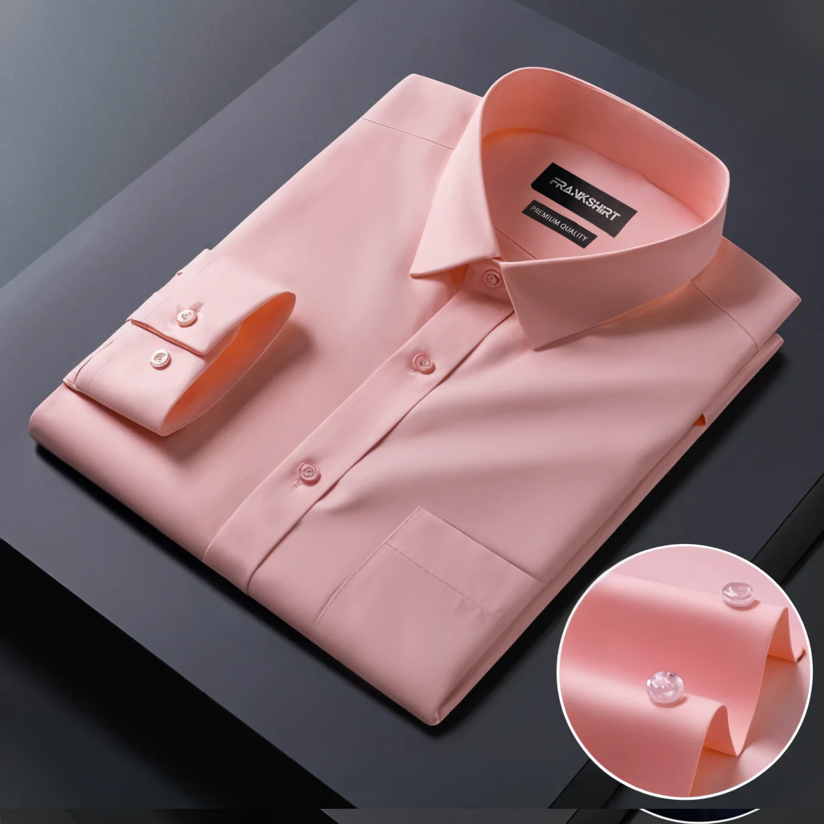 Premium Satin Solid Shirt for Man (Peech)