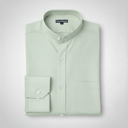 Premium Chinese Collar Pista Tailored Fit Cotton Casual Shirt for Man
