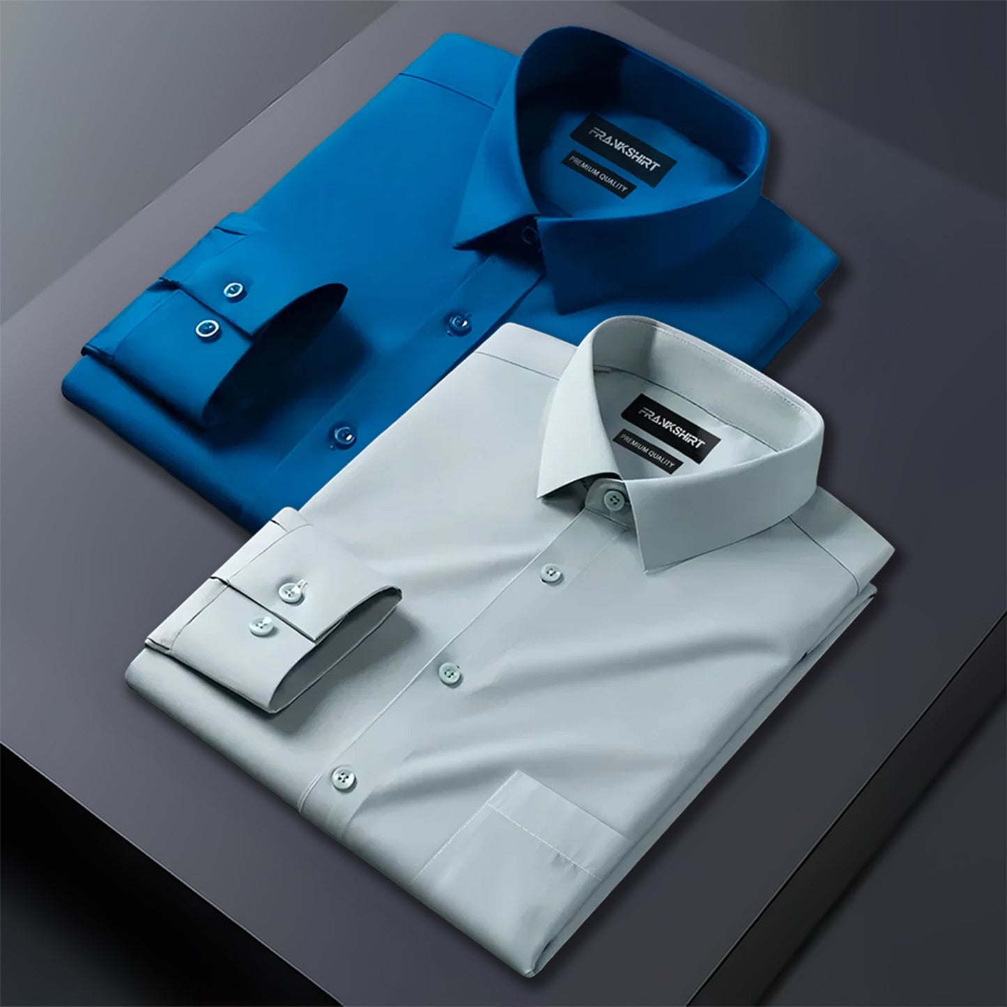 Pack of 2 Premium Cotton Shirt for Man (Royal Blue And Pista)