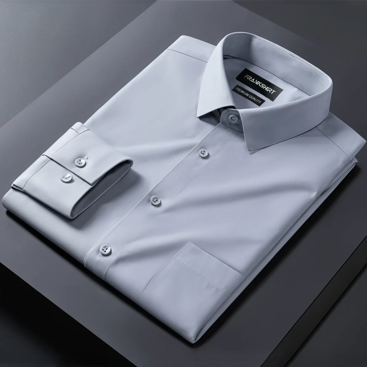 Premium Satin Solid Shirt for Man (Silver)