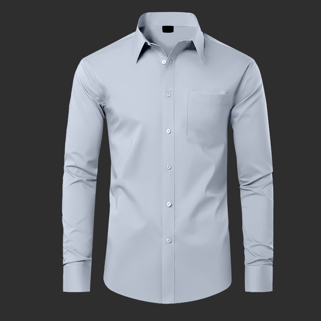 Premium Satin Solid Shirt for Man (Silver)
