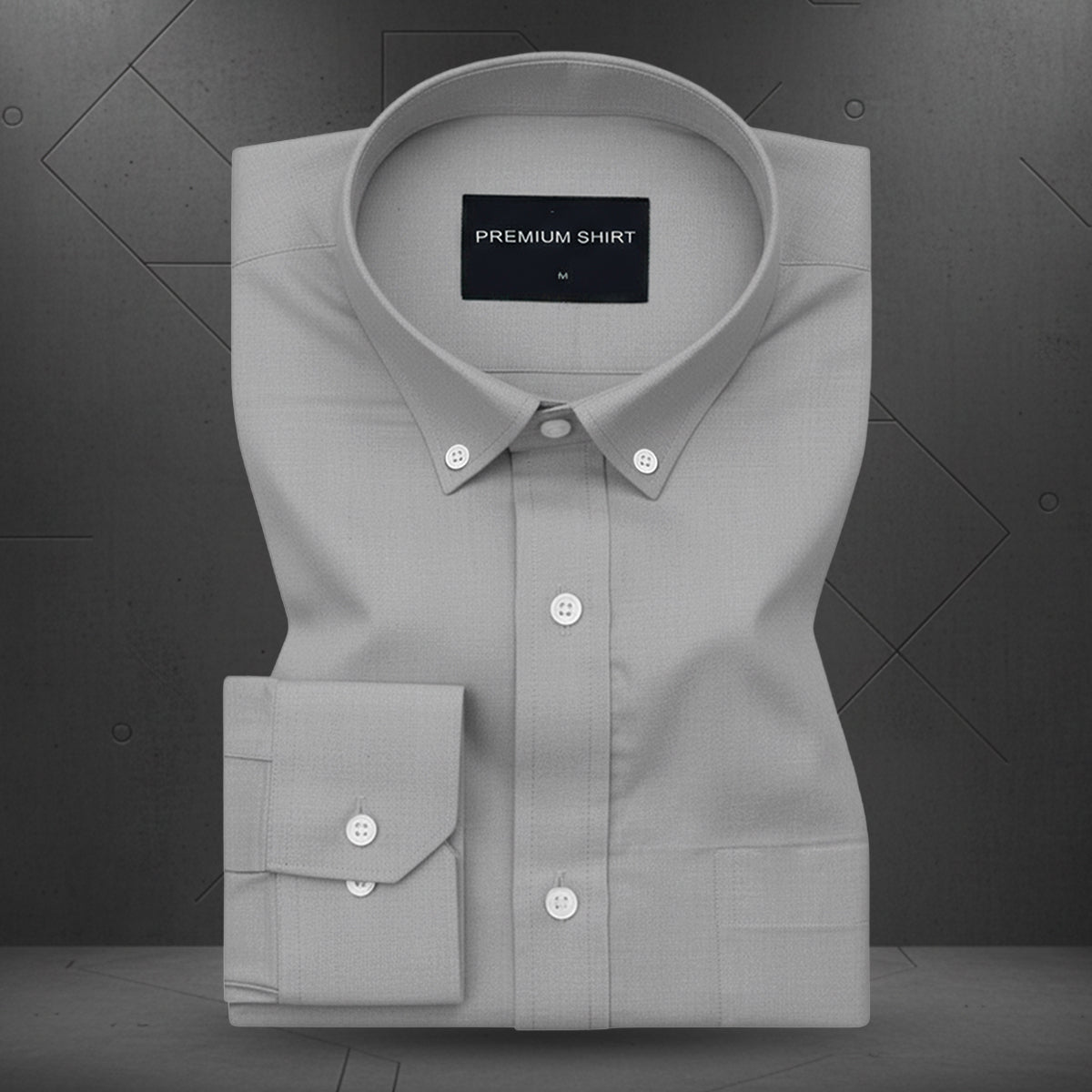 Pack of 2 Oxford Cotton Shirt For Men (White & Silver)
