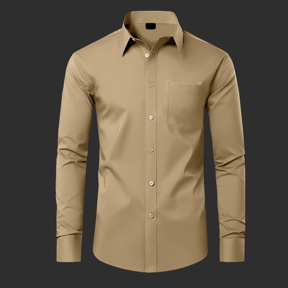 Premium Satin Solid Shirt for Man (Skin Colour)