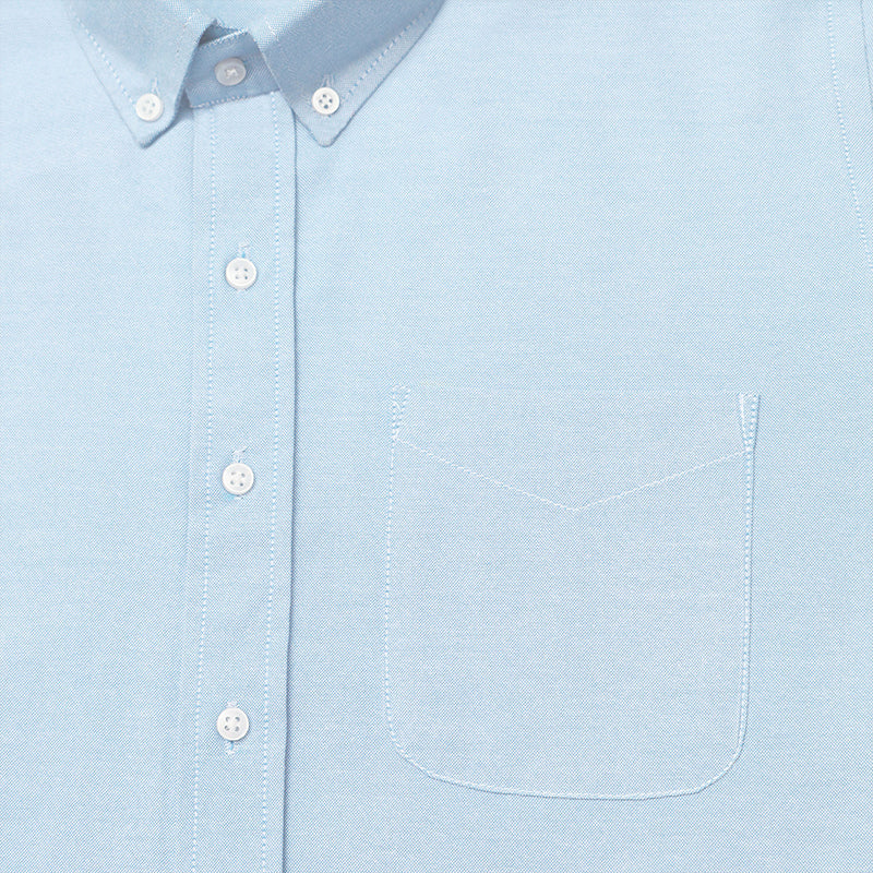 New Sky Blue Oxford Cotton Shirt For Men