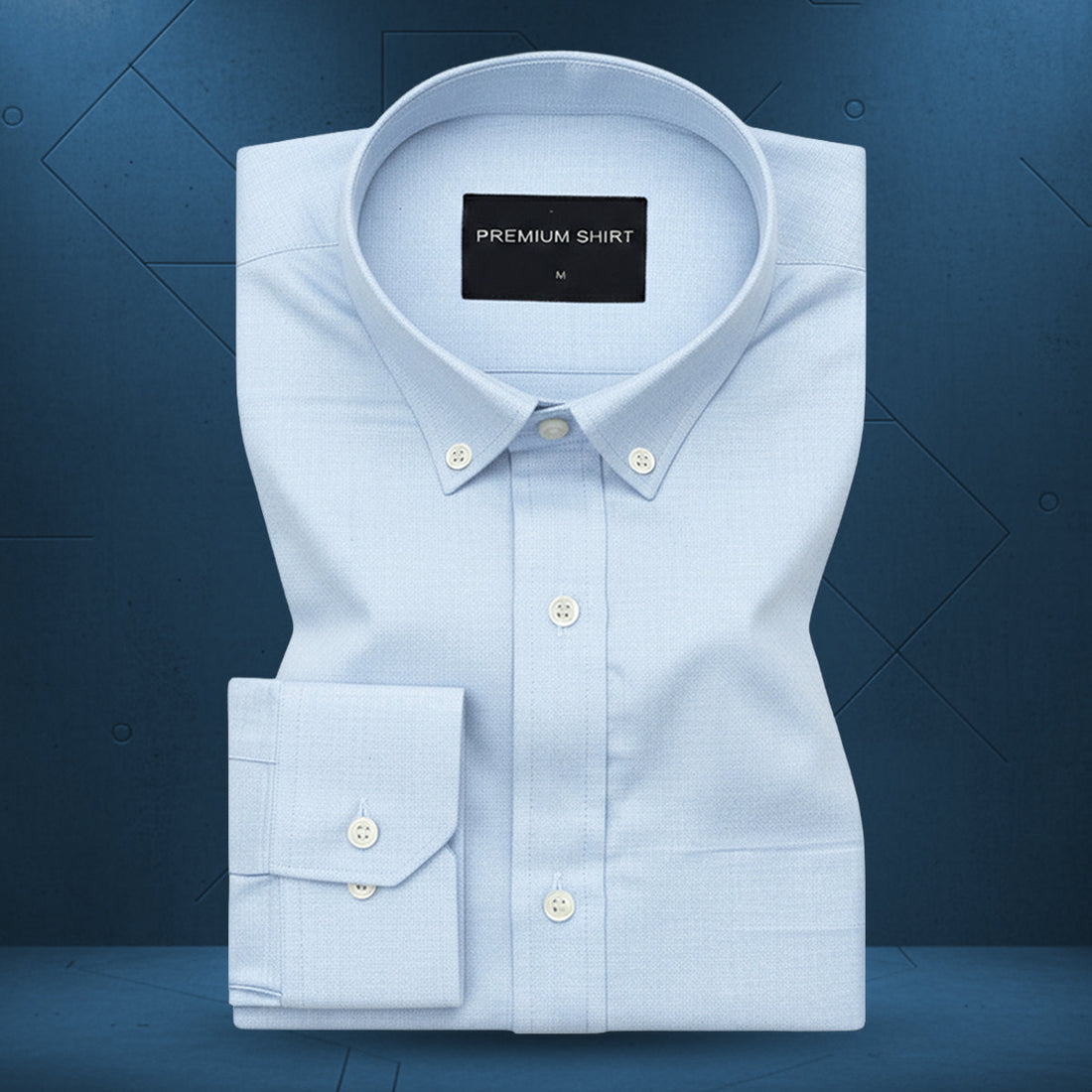 Pack of 2 Oxford Cotton Shirt For Men (Sky Blue & Green)