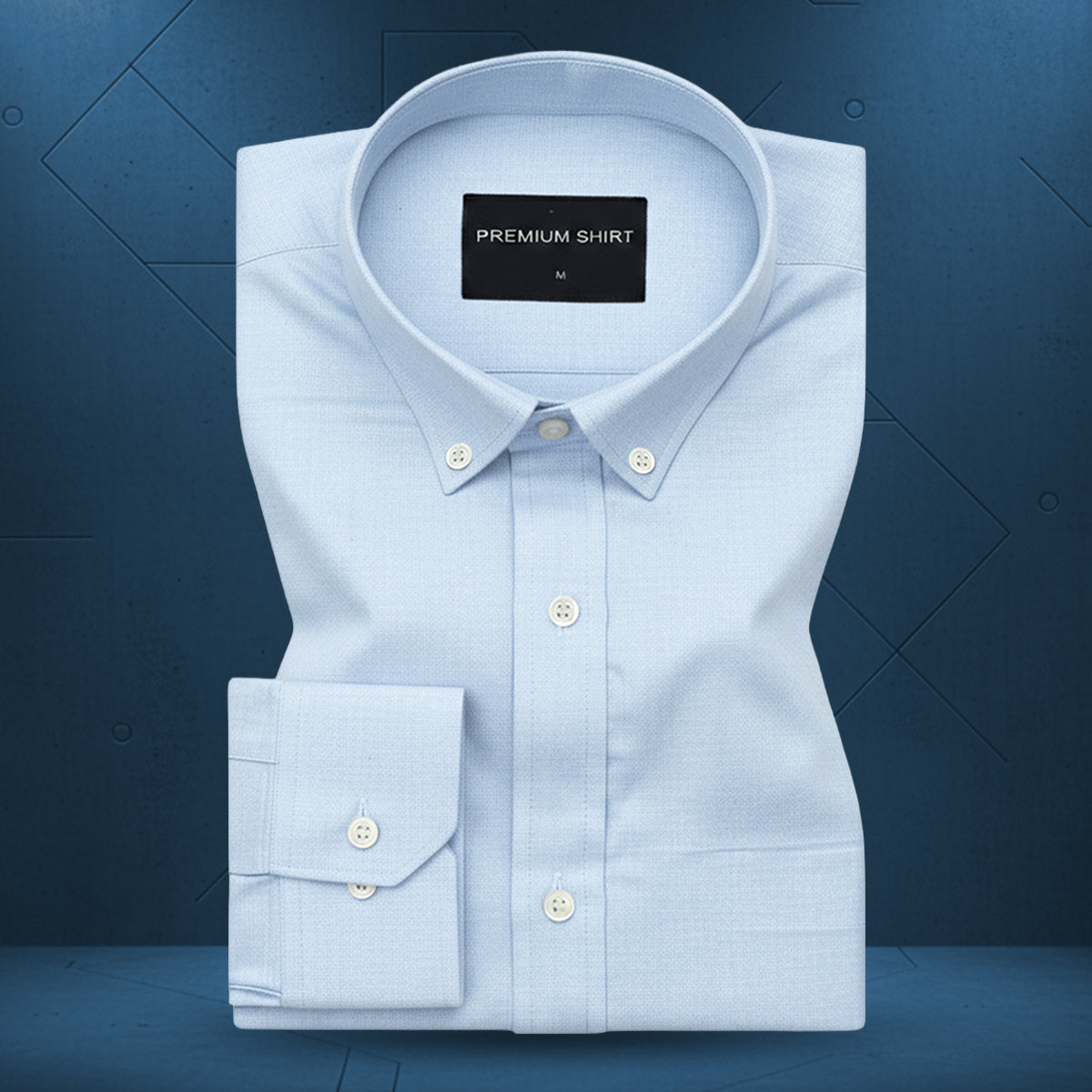 Pack of 2 Oxford Cotton Shirt For Men (Sky Blue & Cream)