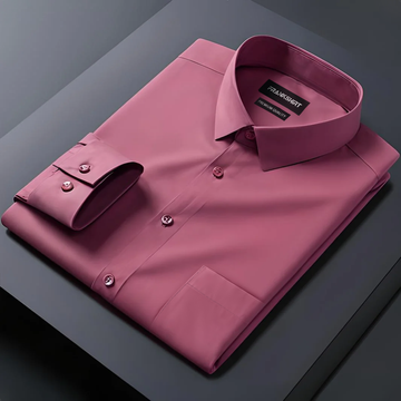 Premium Satin Solid Shirt for Man (Solid Pink)